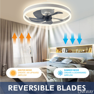 Wholesale  Factory Supply Modern Simple Fan Light for Bedroom Mute Ceiling Fan Light with ABS Material