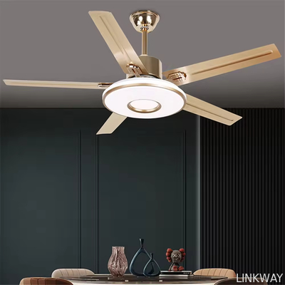 Wholesale factory Modern LED Fan Light Luxury Living Room Restaurant Bedroom Hotel Villa Ceiling Fan With Light Remote Electric Fan With Light