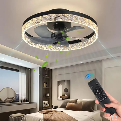 Modern Ev Akıllı Uzaktan Kumandalı Tavan Vantilatörü ve Lamba Kısma Özellikli Fan Işıkları Ev Oturma Odası Yatak Odası LED Fan Işığı