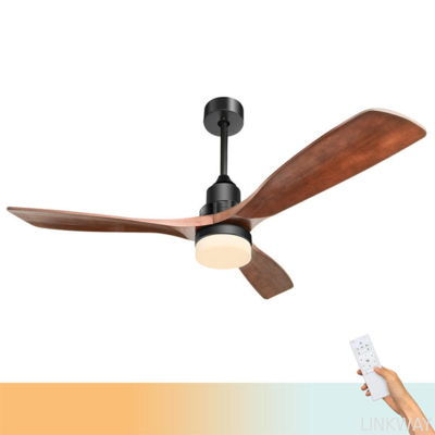 Manufacturer Single Decoration Silence Wood Electric Remote Dc 52 Inch Ceiling Fan