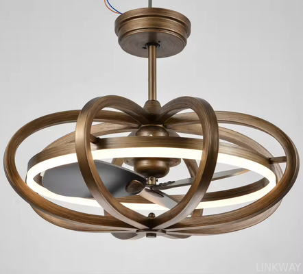 wholesale   Retro Industry Ceiling Fan Light Modern LED Ceiling Fan With Light Remote Control Fan Lamp