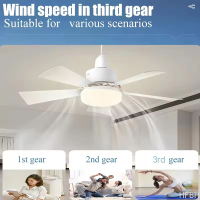 Dimmable Lamp E27 Socket LED Bulb 5 Blade Fan Light Led Bulb With Fan